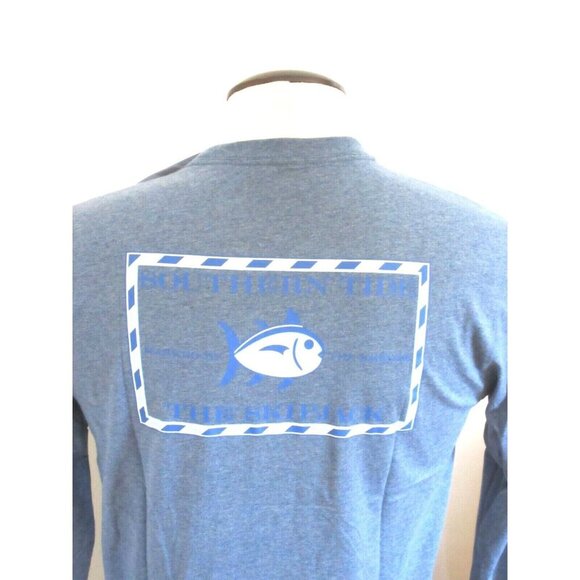 Southern Tide Men's Long Sleeve Skipjack Fishing Seven Seas Blue T shirt NWT - Picture 7 of 7